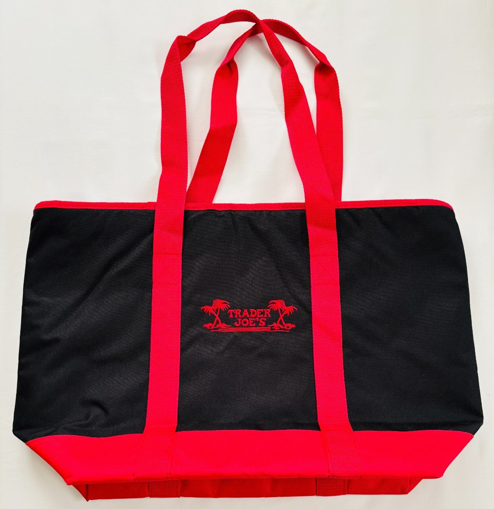 Trader Joe’s Reusable Insulated Cooler Tote Bag 22″ x 14″ Logo Double Handles