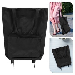 Wheeled Foldable Shopping Bag Made from Oxford Fabric for Effortless Mobility