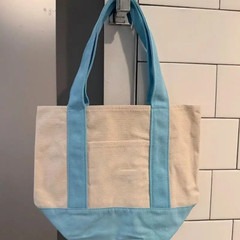 Mini Pastel Canvas Tote Bag Reusable Grocery Shopping Bag Small Eco-Friendly