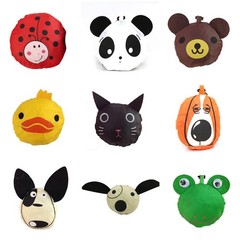 Cute Animal Pattern Foldable Shopping Bag Reusable Tote for Travel Grocery
