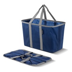 EcoBasket 30L Collapsible Tote Basket 3 Pack – Reusable Grocery Tote That Sta…