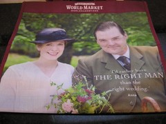 NEW Downton Abbey Tote Bag Reusable World Market Red/Burgundy, New Never used