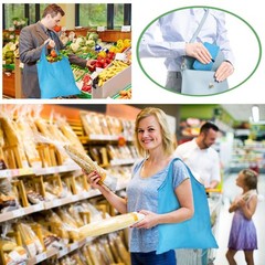 GliCraft 100 Pack Reusable Grocery Bags Bulk Polyester Shopping Bags Foldable…