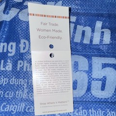 Global Girlfriend Blue Eco-Friendly Fair Trade Reusable Shopping Bag