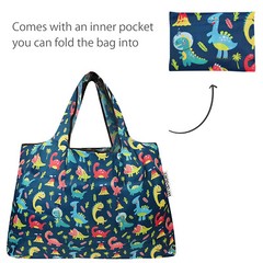 Wrapables Large & Small Foldable Tote Nylon Reusable Grocery Bags, Set of 2