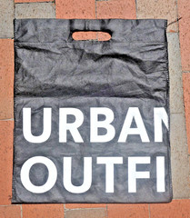 Urban Outfitters Black Reusable Shopping Tote Gift Bag Dust Sleeper Black