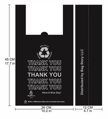 Wholesale 3 Pallets 54000 Non-Woven T-Shirt Grocery Bags Thank You Bulk 45GSM
