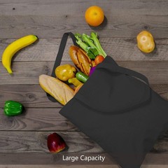5-Pack Cotton Tote Bags 16x15in Reusable Eco-Friendly Shopping Gift