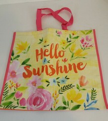 Hello Sunshine Flowers Summer Themed Large Reusable Tote Shopping Bag Marshalls