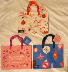 NEW! Limited Holiday Trader Joe’s Reusable Shopping Tote Bags Set if 3 ~Dec 2025