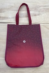 LULULEMON Reusable Shopping Tote Button Shoulder Bag Women Red SIZE L