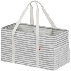 LHZK Standing Extra Large Utility Tote Bag with Metal Wire Frame and the Side…
