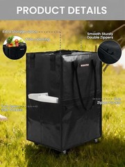 Durable 75 lb Capacity Grocery Bag on Wheels – Ideal for Errands & Laundry