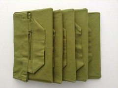 NEW – SET OF 5 HANDMADE LIGHT-MEDIUM WEIGHT COTTON TOTES / GROCERY BAGS