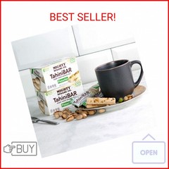 Mighty Sesame TahiniBars With Pistachio (2 Pack Total 12 Bars) 100 Calorie Bar,