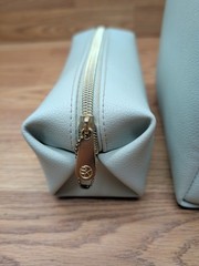 2 pc set Sonia Kashuk Cosmetic Bags for Women Minimalism Makeup Ivory White