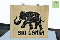 JUTE REUSABLE SHOPPING BAG TRADITIONAL SRI LANKAN ECO FRIENDLY HANDMADE 100%