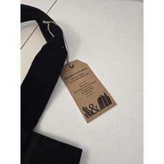 BARNES & NOBLE Premium Organic Cotton Black Tote Bag Handmade 14W”X13H” NWT
