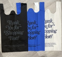 Eco Friendly T-shirt Shopping Bags. Reusable-Grocery-Retail. 100/200/300 Count