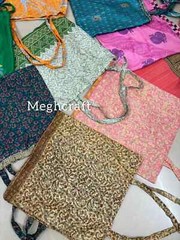 Recycled Silk Sari Shopping Bags Reusable Carry Bags Tote bags – 50 Pcs Lot