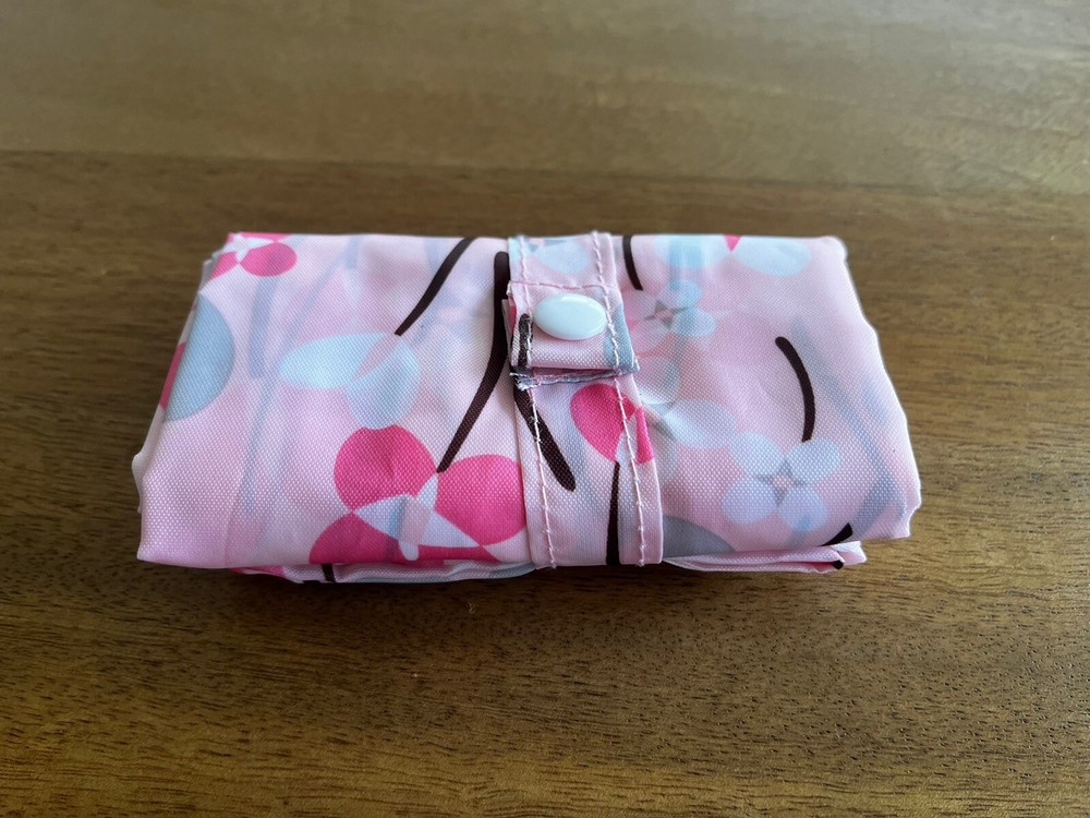Reusable shopping bag Packable – Brand New- Sakura Pink Floral