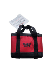 Trader Joe’s Red Micro Tote With Grocery Bag 2 In 1 Mini Limited Edition New