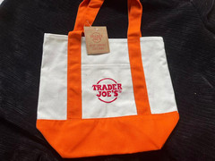 orange shopping bag Trader Joe’s Crew Exclusive Tote