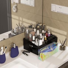 Kingshion Holographic Makeup Bag – Clear PVC 9.5″ x 2.4″ x 4.1″, Colorful
