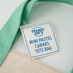 Trader Joe’s Pastel Mini Canvas Tote Bag 2025 LIMITED EDITION MINT GREEN