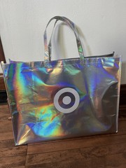 Target 2025 Black Friday Swag Bag Reflective Holographic Tote Bag Empty Bag Only