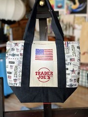 Trader Joe’s Customized Mini Tote Bling Flag Honor Military Respect Troops
