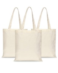 3-Pack Aesthetic Canvas Tote Bag – with Zipper and Inner Pocket，Reusable Groc…