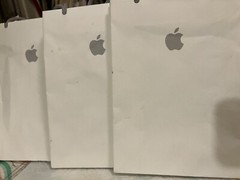 3 APPLE TOTE BAGS 9 X 6 X 3 Inches