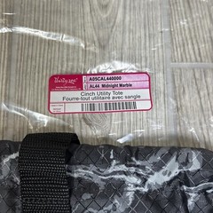 Thirty One Cinch Utility Tote Black Midnight Marble NWT Reusable Double Strap