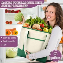Dark Canvas Totes, 9-Pack, 18″: Pockets Galore for All Your Shenanigans!