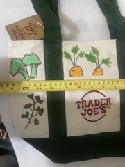 VEGETABLES Hand Drawn Trader Joe’s Mini OLIVE GREEN Canvas Tote Bag(S)
