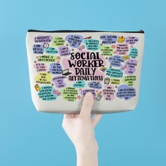 Social Worker Gifts Inspirational Makeup Bag Multicolor 1160