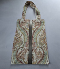 Paisley Pattern Foldable Fabric Reusable Shopping Bag Medium Multicolor