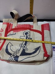 Fair Trade Cement Anchor Tote Handmade in Cambodia Handmade Recycled