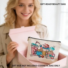 YRZGBNM Funny Dentist Gifts Makeup Bag Tooth 9.7*7 inch, Multicolor 104