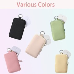 uekeboag 2Pcs Small Soft Neoprene Pouch with Zipper, Mini Black and