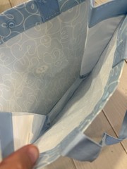 Lululemon Reusable Shopping Tote Lunch Bag Light Blue Sky Cloud Bubble