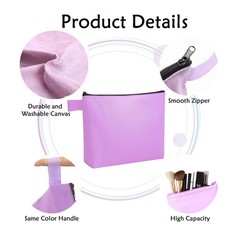 60 Pcs Canvas Makeup Bags Bulk Multi-Purpose 9.8 x 5 x 2 Inch, Multicolor