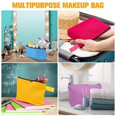Frienda 40 Pack Canvas Makeup Bags Bulk 7.4 x 5.1 x 1.7 Inch, 10 colors