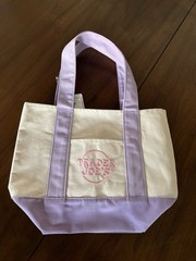 Trader Joe’s Mini Canvas Tote Bag Lavender Purple Hottest It Bag Limited 💜🛍️