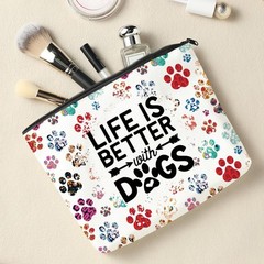 NBIAN Dog Mom Gifts for Women – Cosmetic Bag, Themed 10 x 6 inches, Dog03
