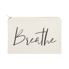 The Cotton & Canvas Co. Breathe Cosmetic Bag and Travel Make Up Pouch