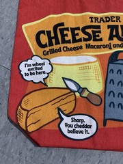 Trader Joe’s Cheese Experience Large Red Tote Bag – TJ Tote Bag – 100% Cotton