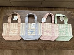 Trader Joe’s Mini Pastel Stripe Tote Bag 2026 Limited Edition (Set of 4)
