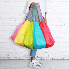 2 Pack Ripstop Nylon DrawString Reusable Shopping Bag Grocery Tote 2 PCS Pro